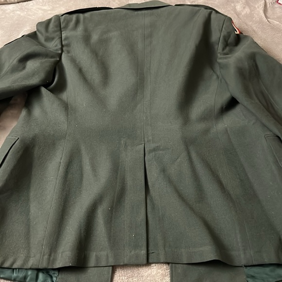 70s Vietnam War Mens Wool  Class 3 AG-344 Officer Coat Jacket Green USA Size 46S - Picture 14 of 16